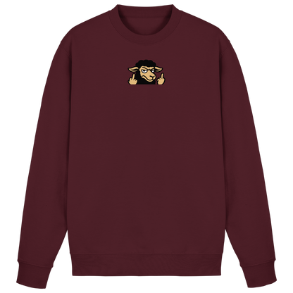 Schwarzes Schaf mit Mittelfinger – Das stille Nein in Stoffform - Basic Sweatshirt