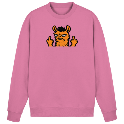Lama mit Mittelfinger – Dein Mode-Statement gegen soziale Überforderung - Basic Sweatshirt