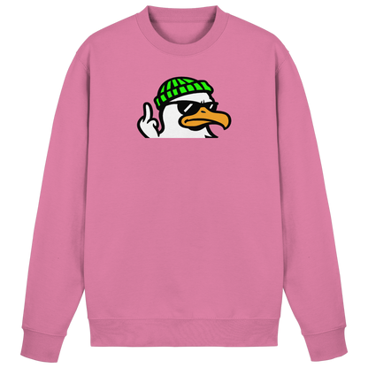 Möwe mit Mittelfinger – Klarstellung in Federform - Basic Sweatshirt