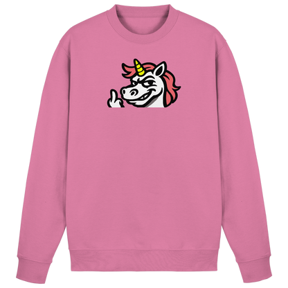 Einhorn mit Mittelfinger – Zu süß zum Ertragen, zu frech zum Ignorieren - Basic Sweatshirt