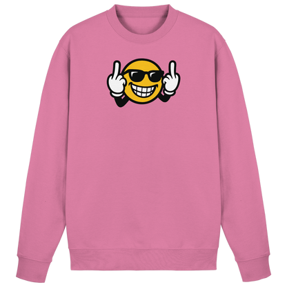 Smiley mit Mittelfinger – Nett lächeln. Weitergehen. - Basic Sweatshirt