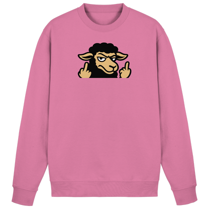 Schwarzes Schaf mit Mittelfinger – Das stille Nein in Stoffform - Basic Sweatshirt