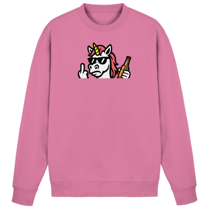 Einhorn mit Mittelfinger – Rave-Rainbow in Rebellion - Basic Sweatshirt