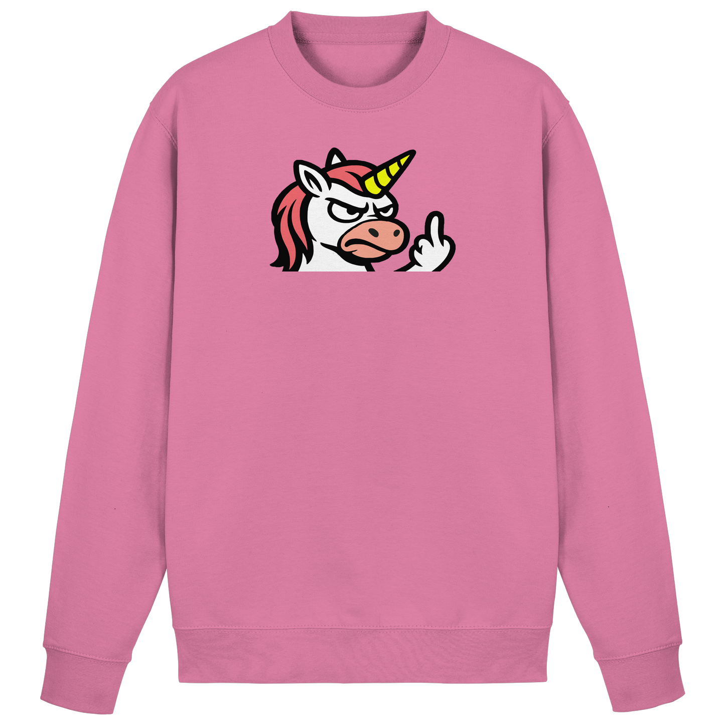Einhorn mit Mittelfinger – Magie war gestern, jetzt kommt Klartext - Basic Sweatshirt