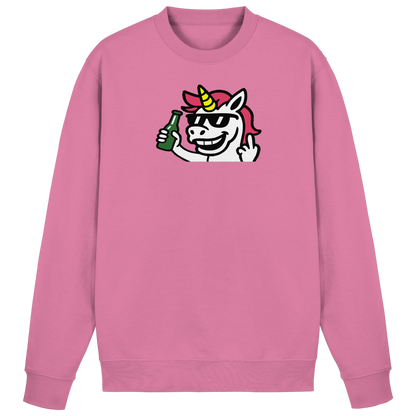 Einhorn mit Mittelfinger – Im Partymodus scheißt’s auf Glitzerregeln - Basic Sweatshirt