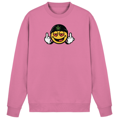 Smiley mit Mittelfinger – Lächeln. Ziehen. Grenzen setzen. - Basic Sweatshirt