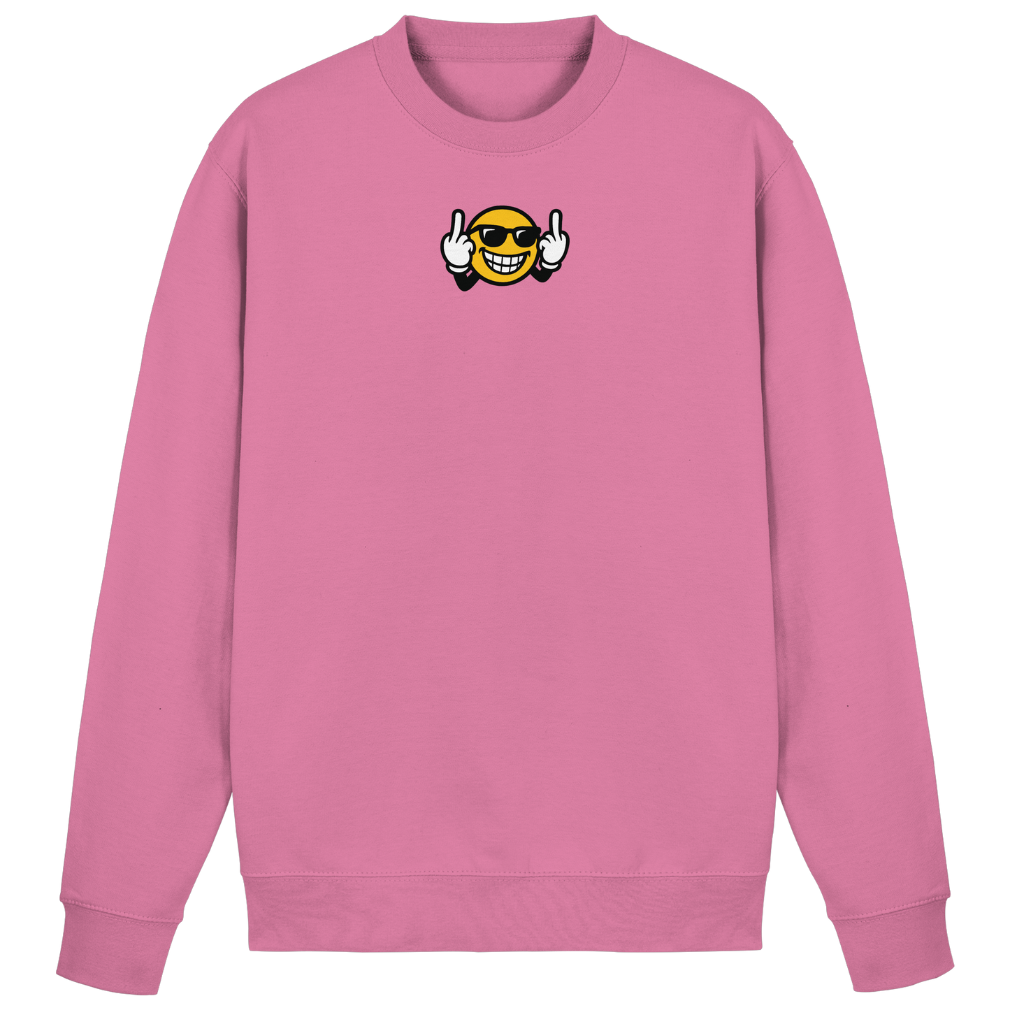 Smiley mit Mittelfinger – Nett lächeln. Weitergehen. - Basic Sweatshirt