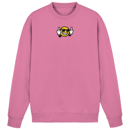 Smiley mit Mittelfinger – Nett lächeln. Weitergehen. - Basic Sweatshirt
