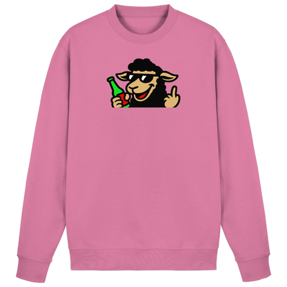 Schaf mit Mittelfinger im Partymodus – Zu viel Konfetti, zu wenig Geduld - Basic Sweatshirt