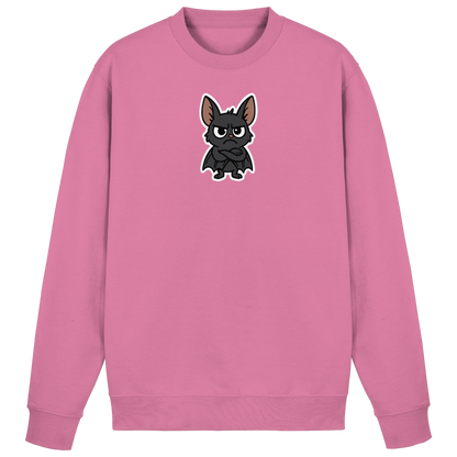Fledermaus mit verschränkten Flügeln – Nachtmodus: Skepsis aktiv - Basic Sweatshirt