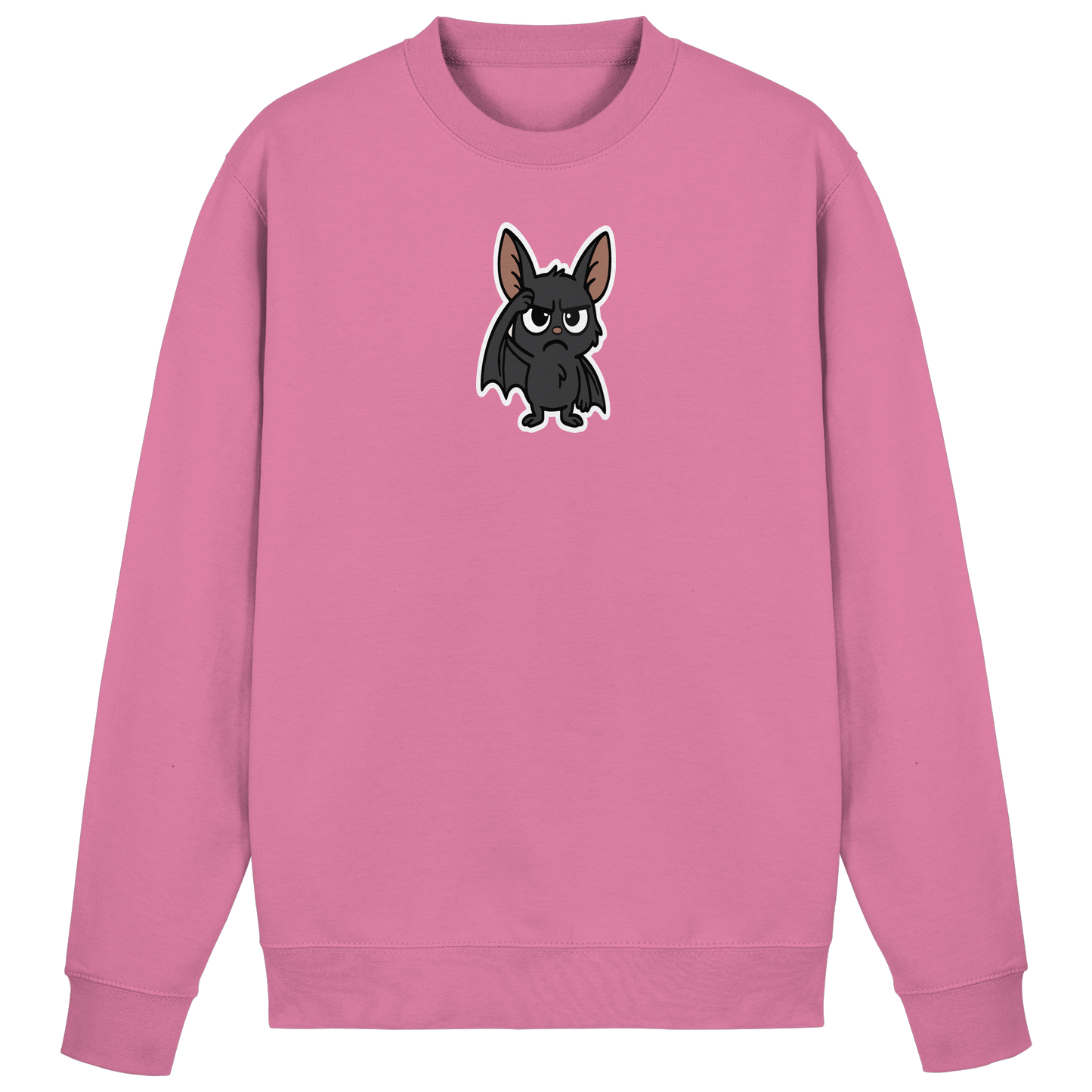 Fledermaus mit hochgezogener Braue – Nachtleben mit Meinung - Basic Sweatshirt