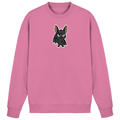 Fledermaus mit hochgezogener Braue – Nachtleben mit Meinung - Basic Sweatshirt