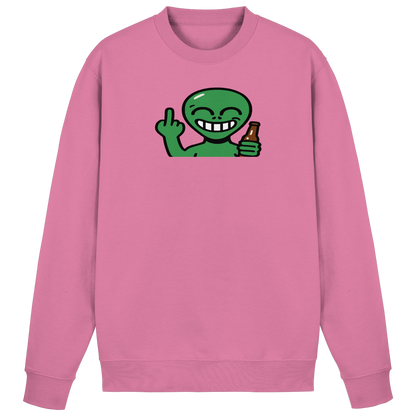 Alien mit Mittelfinger – Cosmic Party, irdischer Finger - Basic Sweatshirt