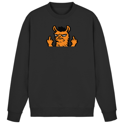 Lama mit Mittelfinger – Dein Mode-Statement gegen soziale Überforderung - Basic Sweatshirt