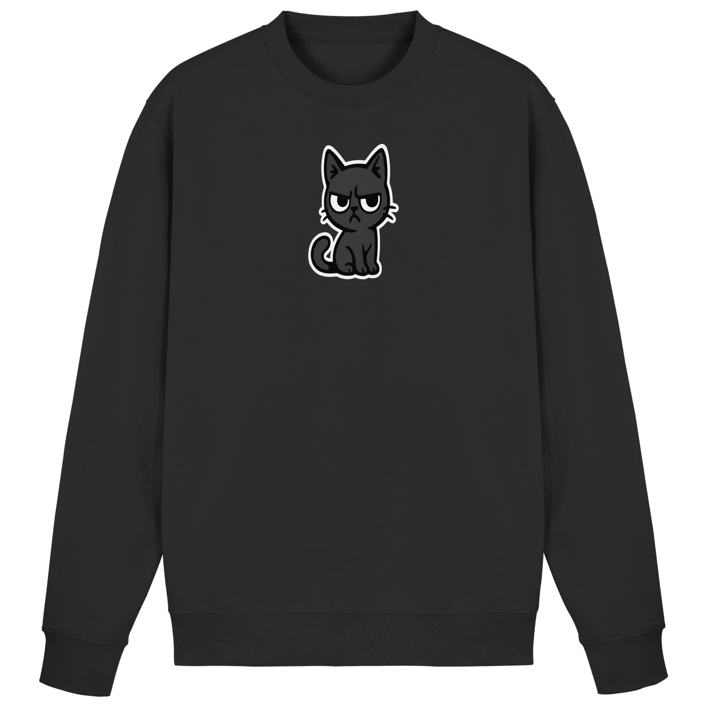 Schwarze Katze im Schatten – Personal wird beobachtet - Basic Sweatshirt