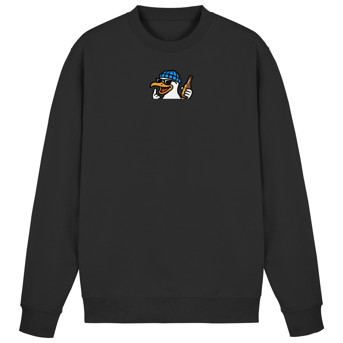 Möwe mit Mittelfinger – Dein nachtaktives Party-Orakel - Basic Sweatshirt