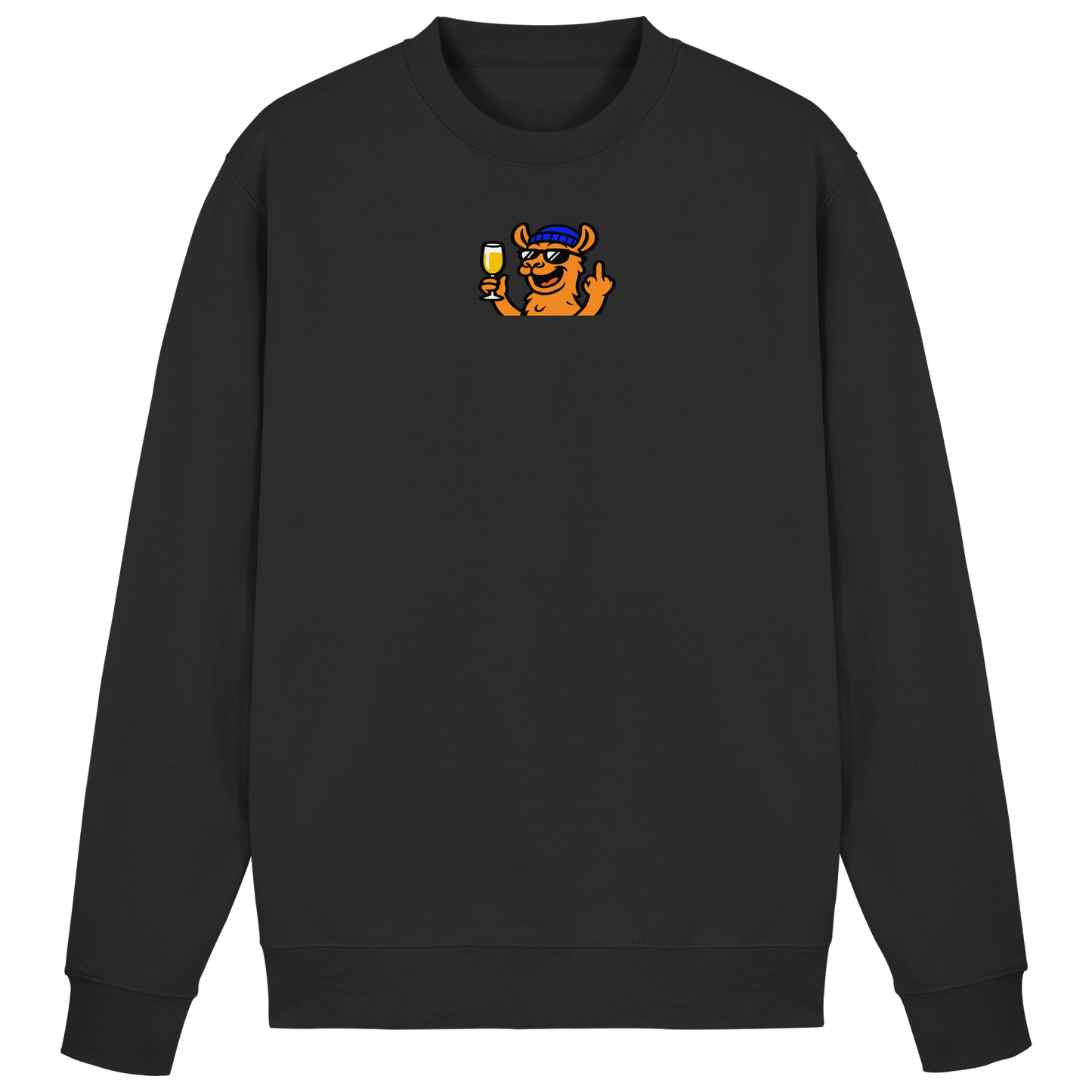 Lama mit Mittelfinger – Der ultimative Stoppschild für Laberer - Basic Sweatshirt