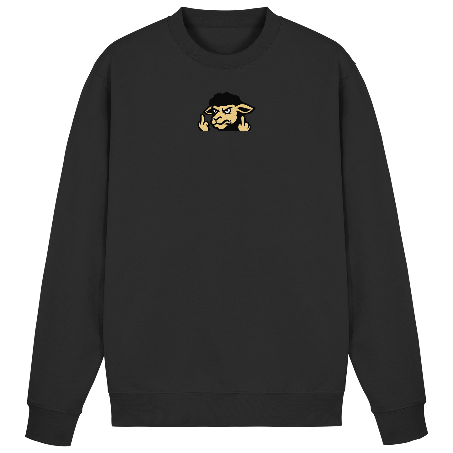 Schwarzes Schaf mit Mittelfinger – Für alle, die nicht dazugehören wollen - Basic Sweatshirt