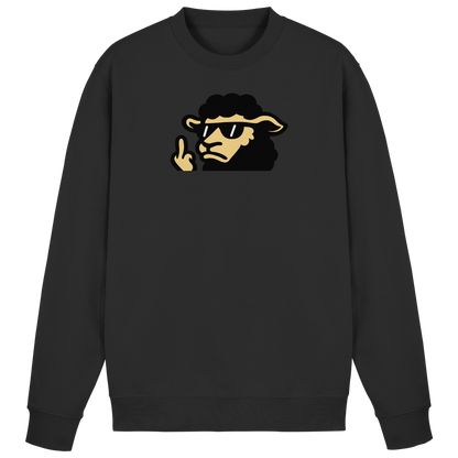 Schwarzes Schaf mit Mittelfinger – Lieber auffallen als mitlaufen - Basic Sweatshirt