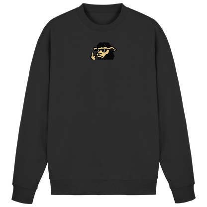 Schwarzes Schaf mit Mittelfinger – Lieber auffallen als mitlaufen - Basic Sweatshirt