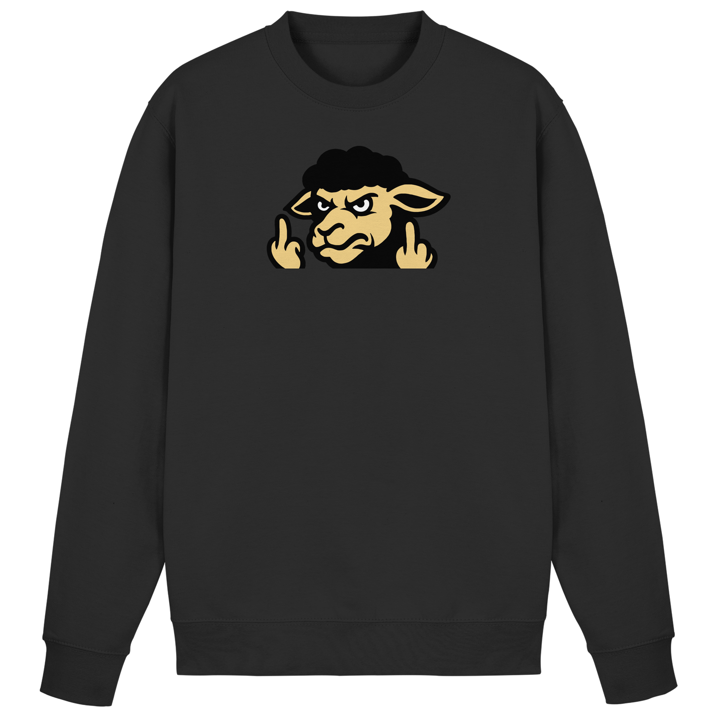 Schwarzes Schaf mit Mittelfinger – Für alle, die nicht dazugehören wollen - Basic Sweatshirt