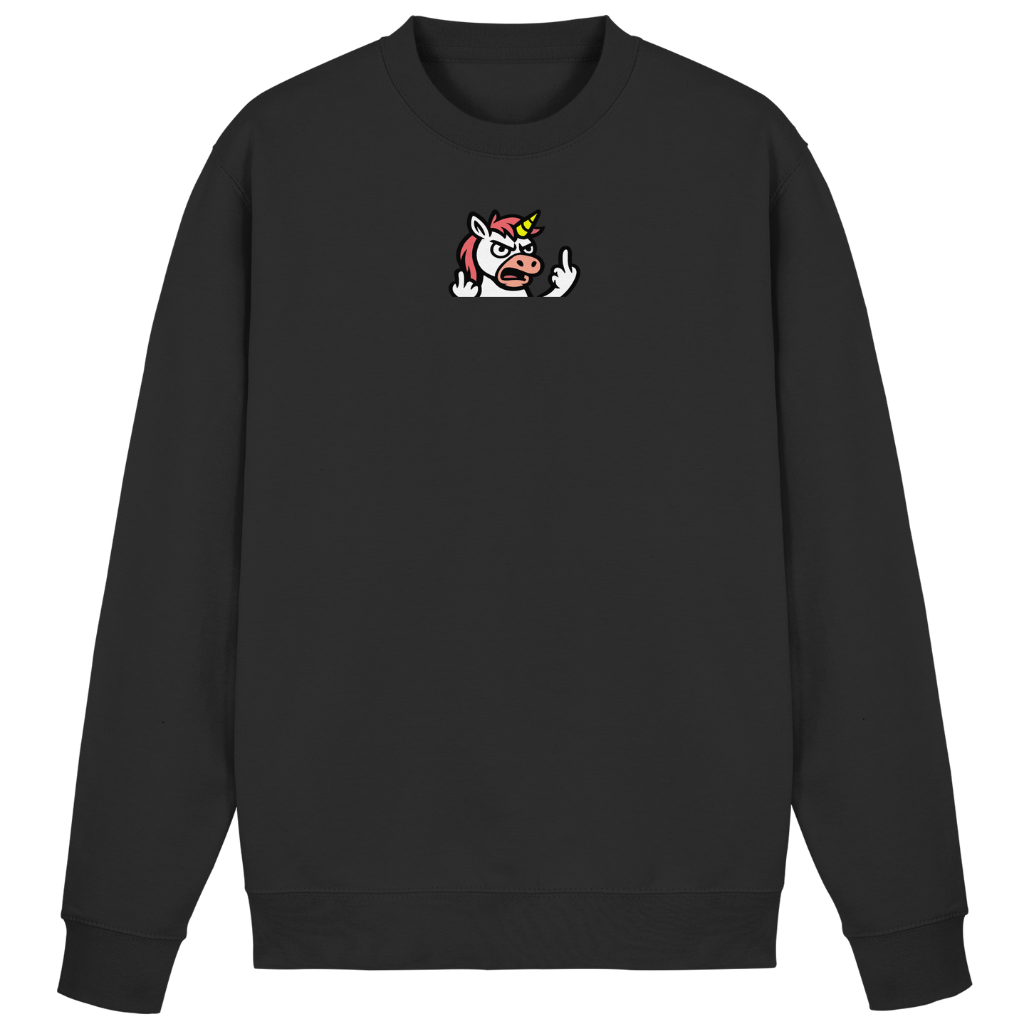 Einhorn mit Mittelfinger – Wenn die Zuckerwatte abgelaufen ist - Basic Sweatshirt