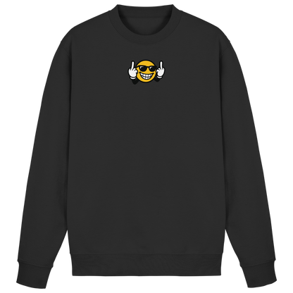 Smiley mit Mittelfinger – Nett lächeln. Weitergehen. - Basic Sweatshirt