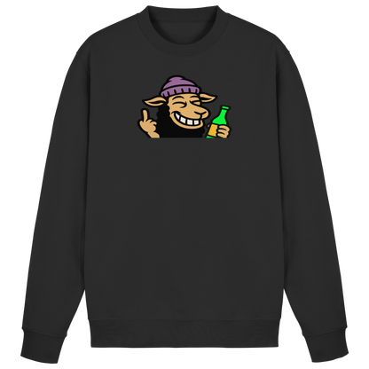 Schaf mit Mittelfinger im Partymodus – Dancefloor? Nur wenn’s brennt - Basic Sweatshirt