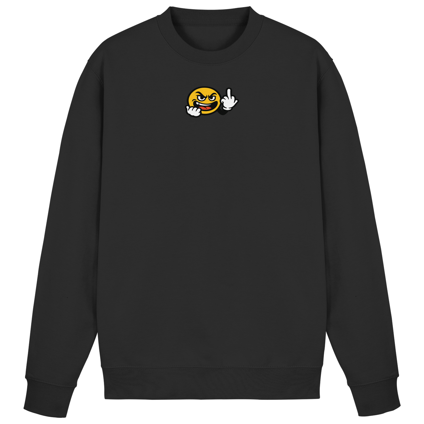 Smiley mit Mittelfinger – Gute Laune. Schlechte Laune. Klar geregelt - Basic Sweatshirt