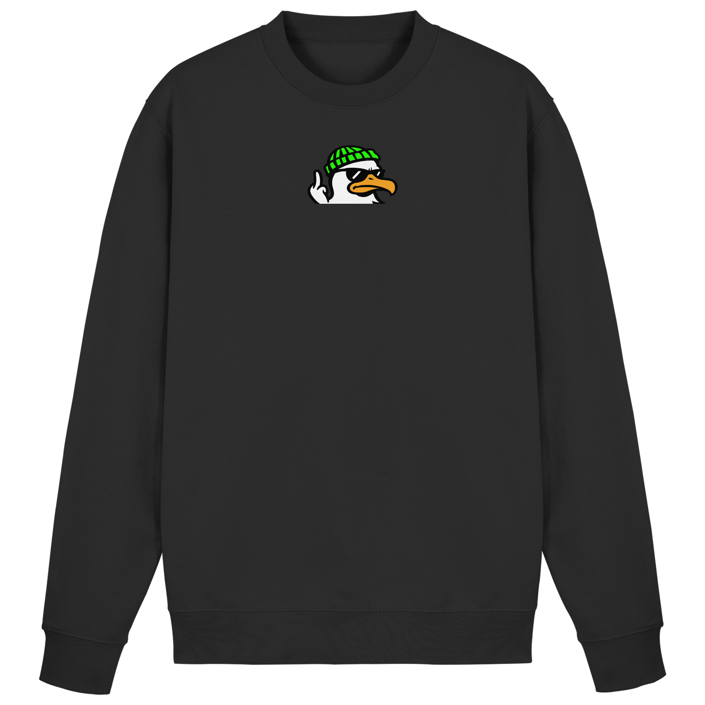 Möwe mit Mittelfinger – Klarstellung in Federform - Basic Sweatshirt