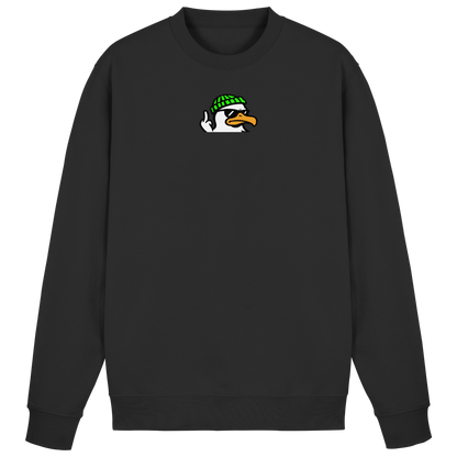 Möwe mit Mittelfinger – Klarstellung in Federform - Basic Sweatshirt