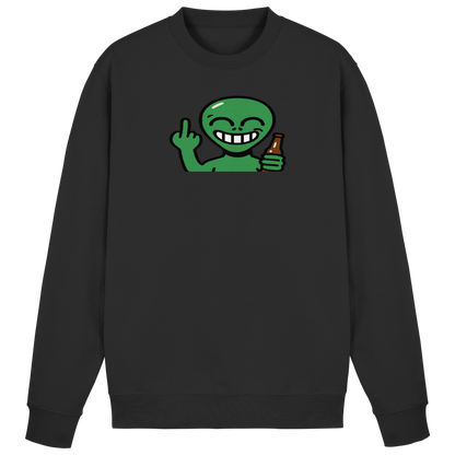 Alien mit Mittelfinger – Cosmic Party, irdischer Finger - Basic Sweatshirt