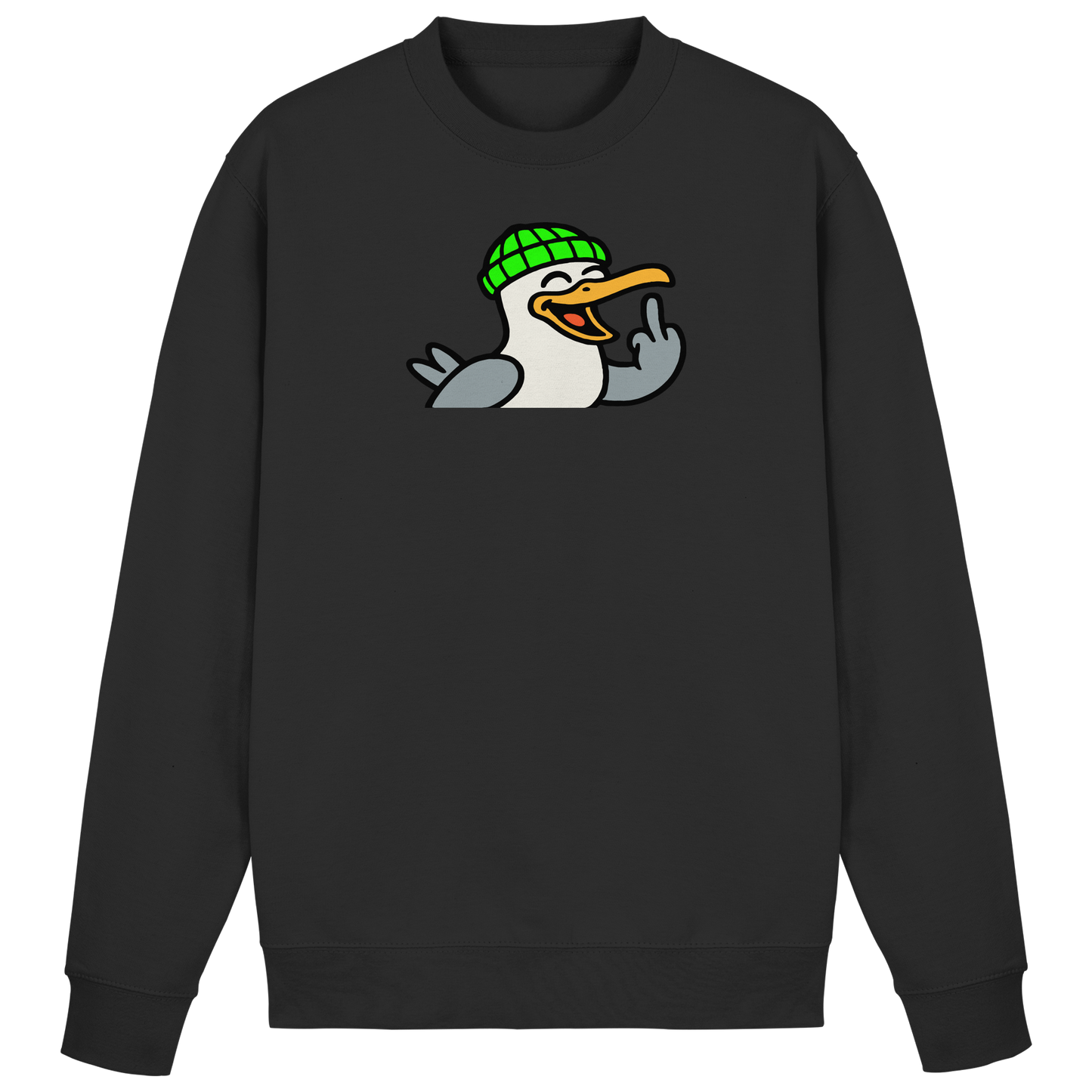 Möwe mit Mittelfinger – Wenn Höflichkeit keine Option mehr ist - Basic Sweatshirt