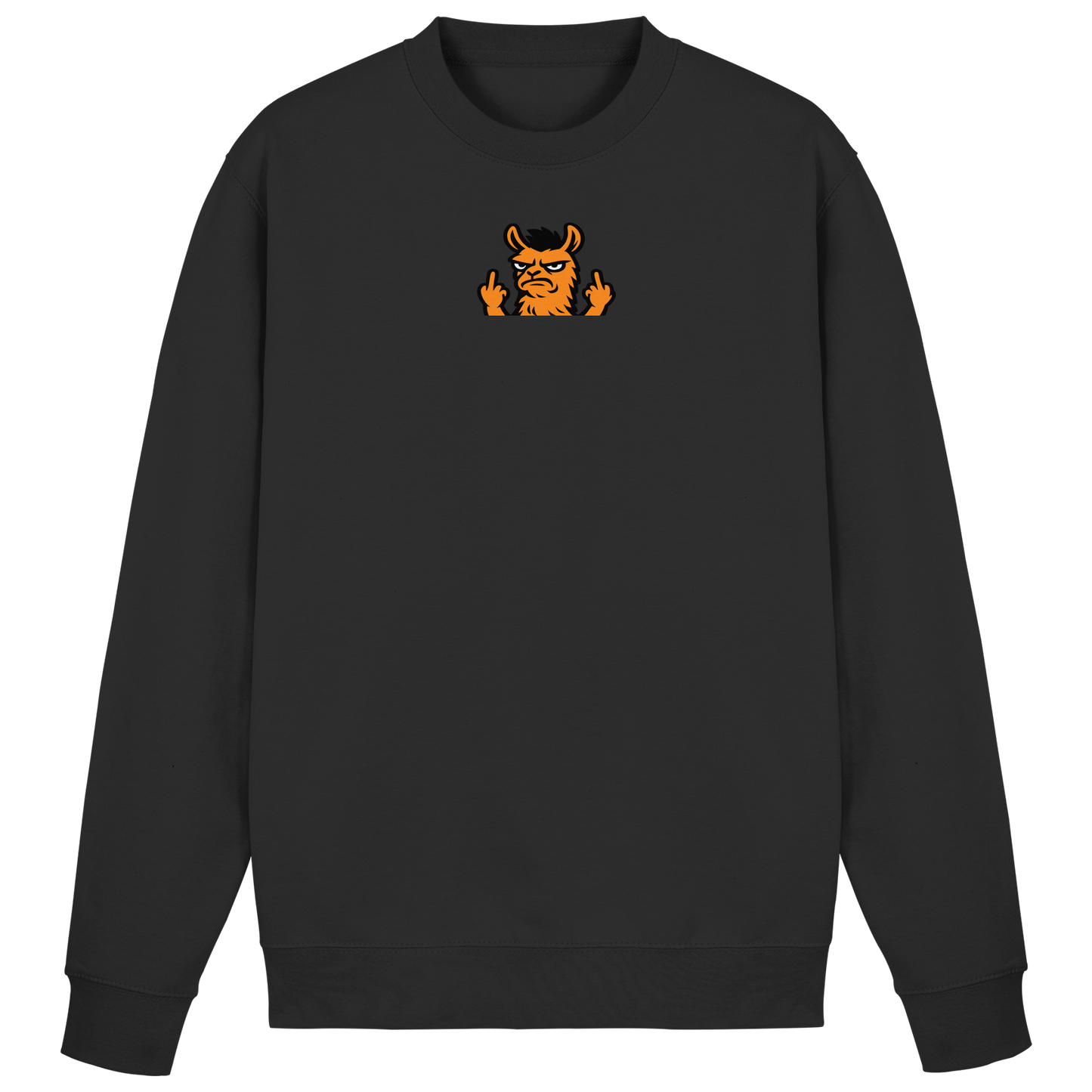 Lama mit Mittelfinger – Dein Mode-Statement gegen soziale Überforderung - Basic Sweatshirt