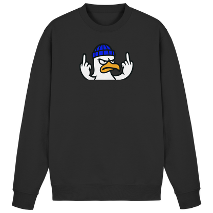 Möwe mit Mittelfinger – Kein Bock, keine Diskussionen - Basic Sweatshirt