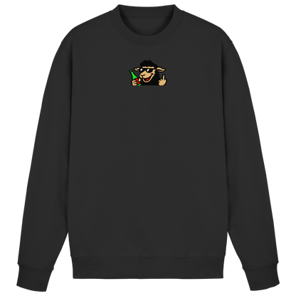Schaf mit Mittelfinger im Partymodus – Zu viel Konfetti, zu wenig Geduld  - Basic Sweatshirt