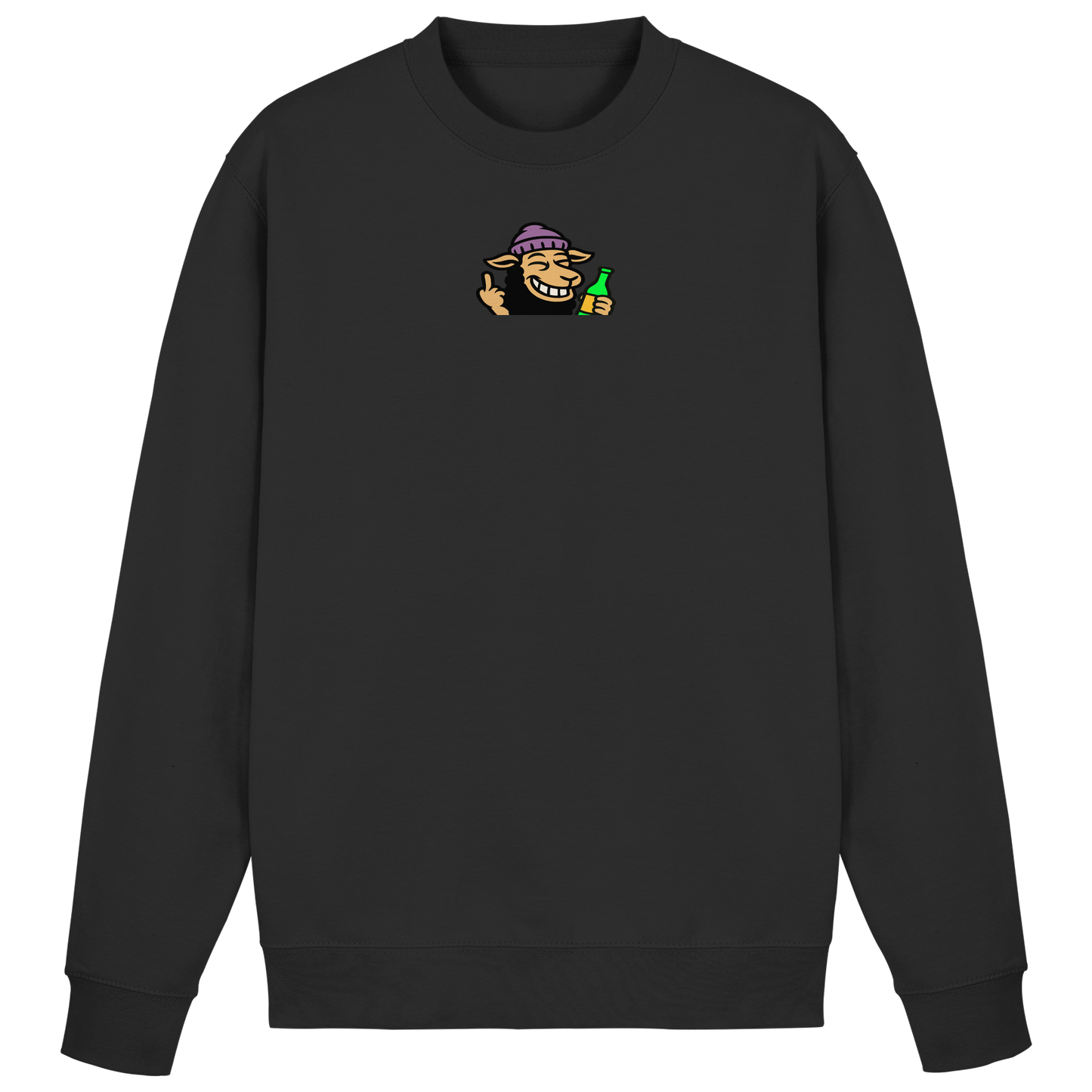 Schaf mit Mittelfinger im Partymodus – Dancefloor? Nur wenn’s brennt - Basic Sweatshirt