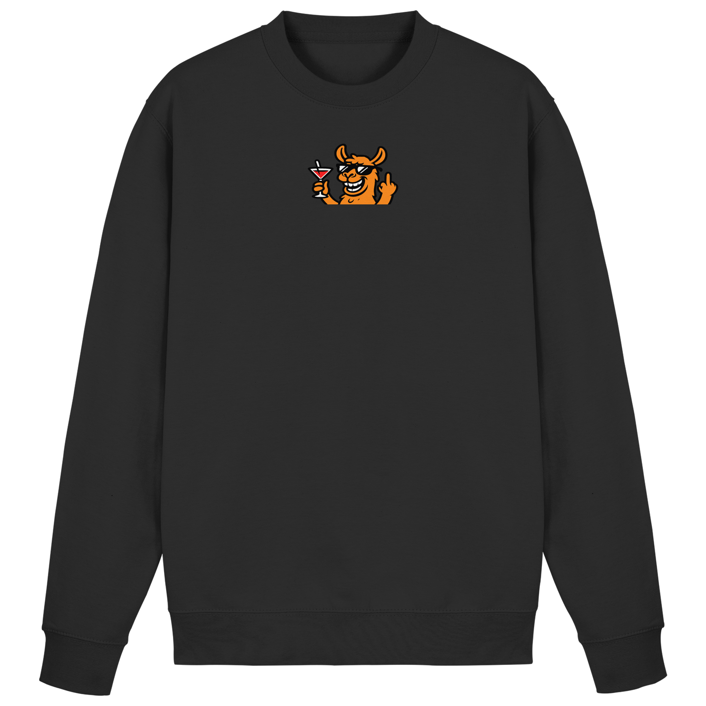 Lama mit Mittelfinger – Partymodus mit Attitüde - Basic Sweatshirt