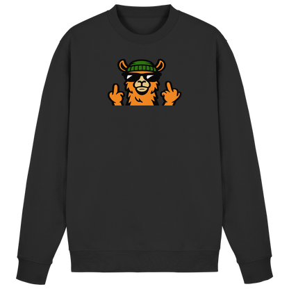 Lama mit Mittelfinger – Dein freches Statement gegen nervige Fragen und blöde Menschen - Basic Sweatshirt