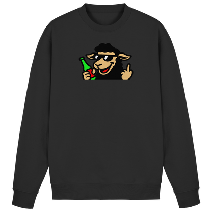 Schaf mit Mittelfinger im Partymodus – Zu viel Konfetti, zu wenig Geduld - Basic Sweatshirt