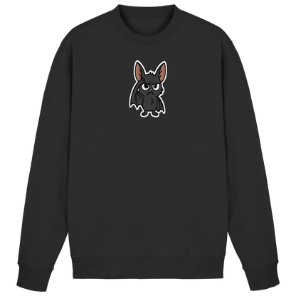 Fledermaus mit hochgezogener Braue – Nachtleben mit Meinung - Basic Sweatshirt