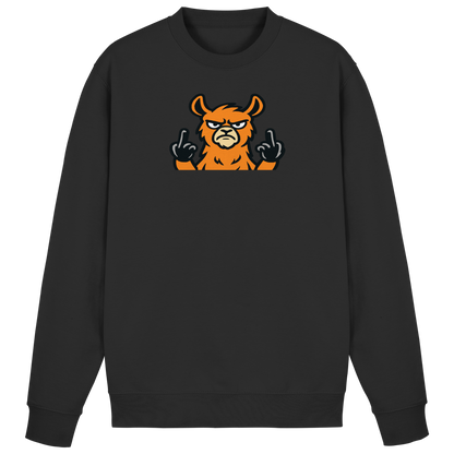 Lama mit Mittelfinger – Das Modeaccessoire für klare Kante und Ruhe - Basic Sweatshirt