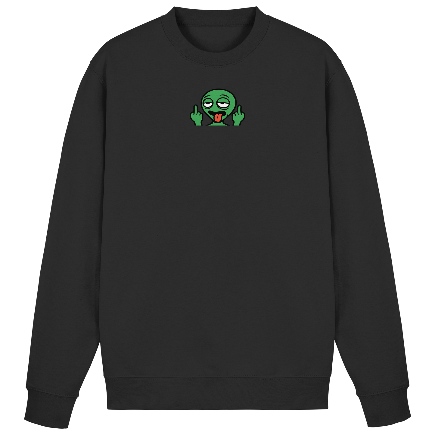 Alien mit Mittelfinger – Ich will nach Hause, aber erst flippe ich euch noch - Basic Sweatshirt