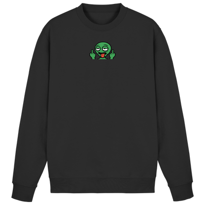 Alien mit Mittelfinger – Ich will nach Hause, aber erst flippe ich euch noch - Basic Sweatshirt