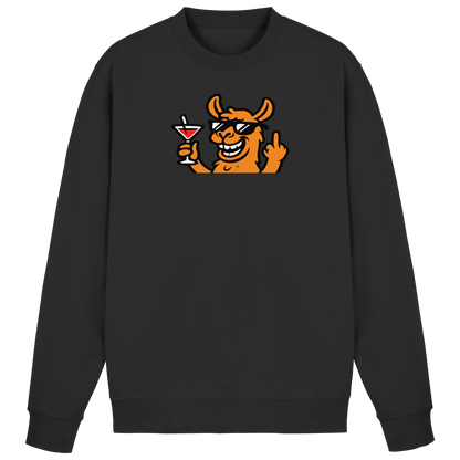 Lama mit Mittelfinger – Partymodus mit Attitüde  - Basic Sweatshirt