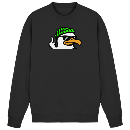 Möwe mit Mittelfinger – Klarstellung in Federform - Basic Sweatshirt