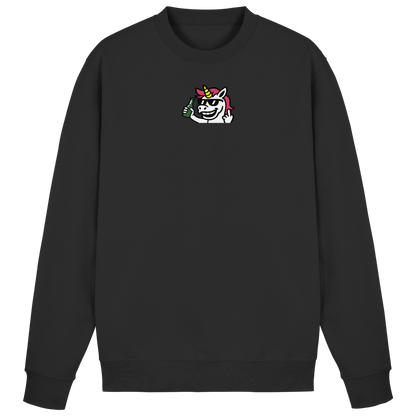 Einhorn mit Mittelfinger – Im Partymodus scheißt’s auf Glitzerregeln - Basic Sweatshirt