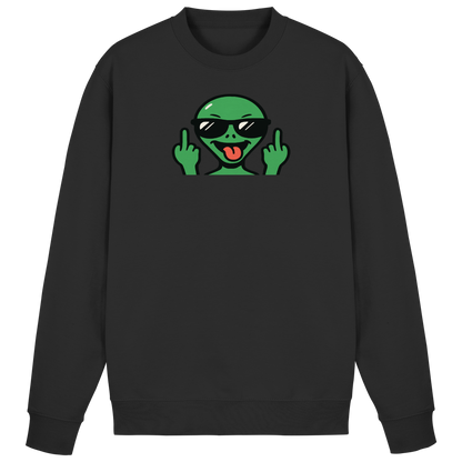 Alien mit Mittelfinger – Grüße vom Planeten Genervt - Basic Sweatshirt