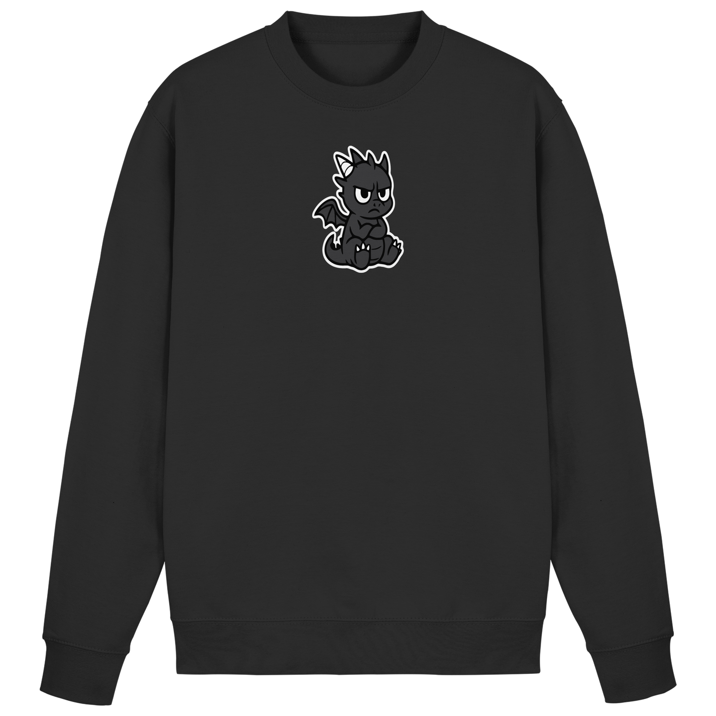 Babydrache mit Stirnrunzeln – Klein, flauschig, nicht begeistert - Basic Sweatshirt