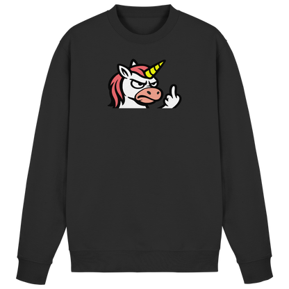 Einhorn mit Mittelfinger – Magie war gestern, jetzt kommt Klartext - Basic Sweatshirt